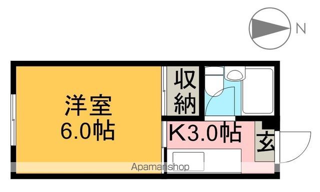 千光寺ハイツ 103号室 間取り