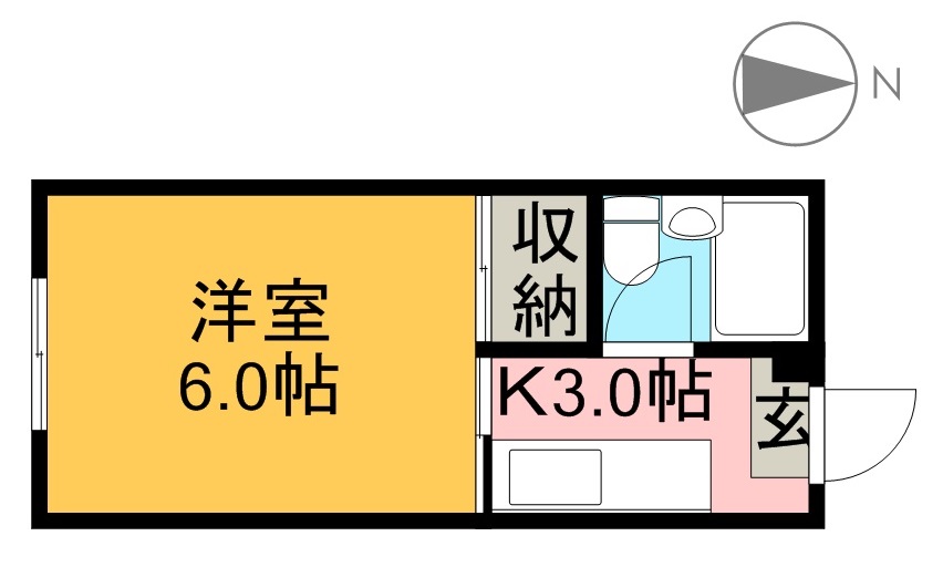 千光寺ハイツ 103号室 間取り