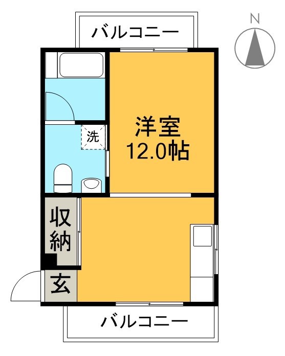 コーポすずき３ 902号室 間取り