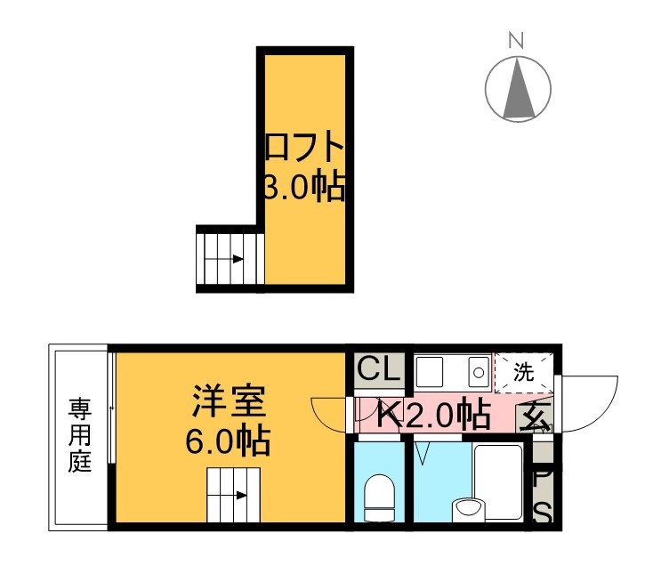 シンフォニィ 102号室 間取り