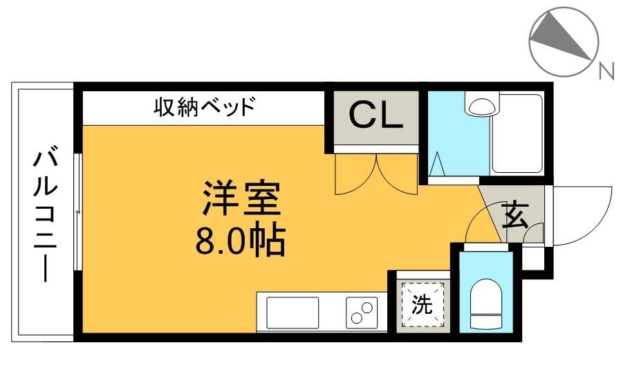 エトワール鴨部Ⅱ 303号室 間取り