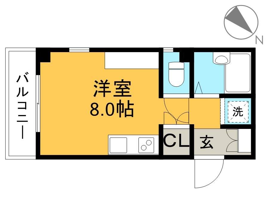 エトワール鴨部Ⅱ 202号室 間取り