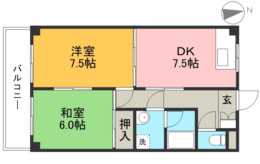 あざみのスクエアⅡ 402号室 間取り