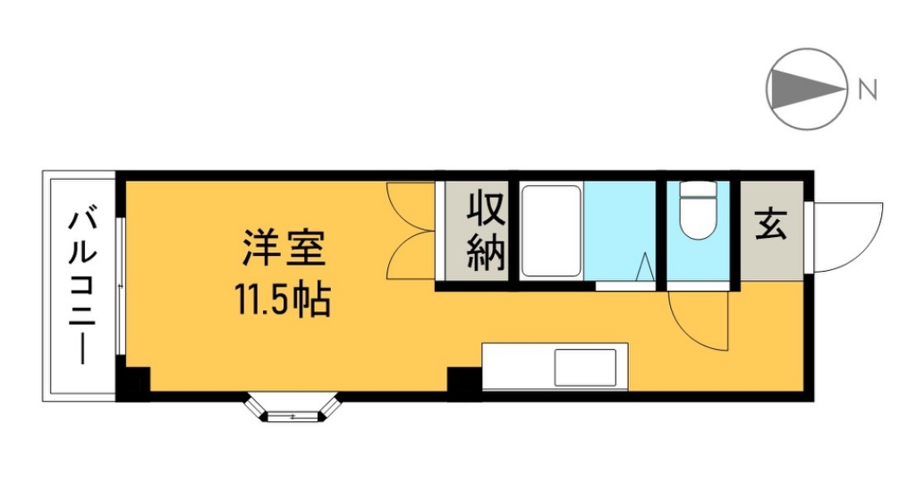 コーポ境丸 N22号室 間取り