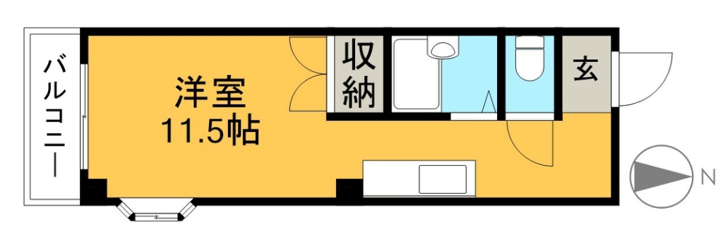 コーポ境丸 N22号室 間取り
