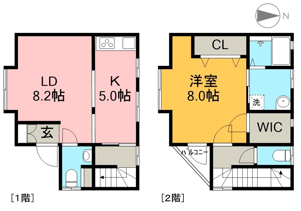 比島町３丁目貸家 間取り