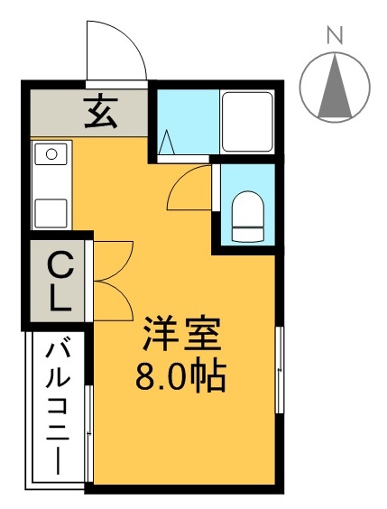 ハイツルネッサ楠 401号室 間取り