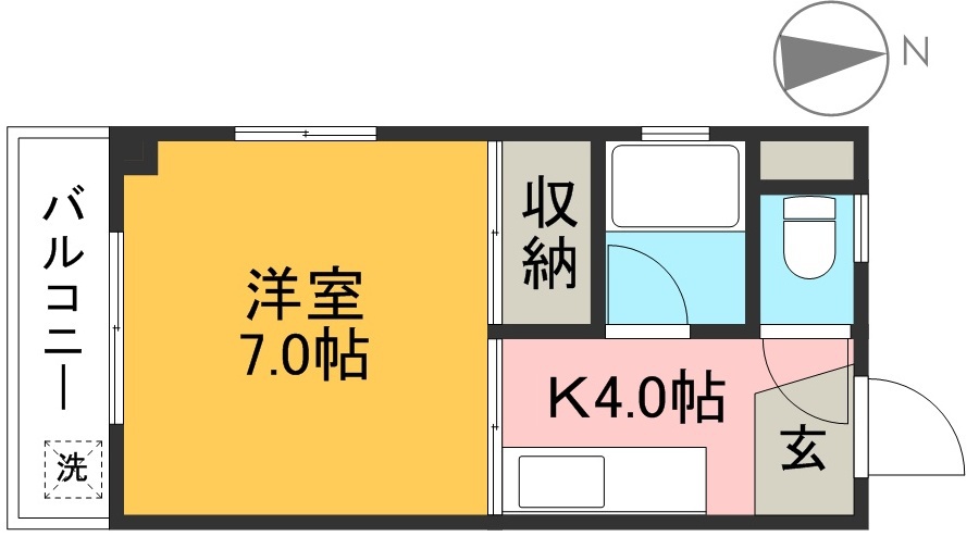 シティハウス比島 403号室 間取り