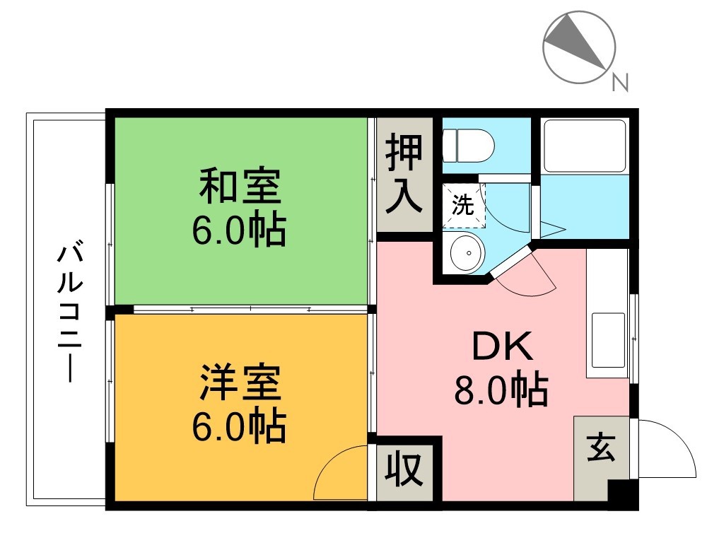 リバープール桟四 302号室 間取り