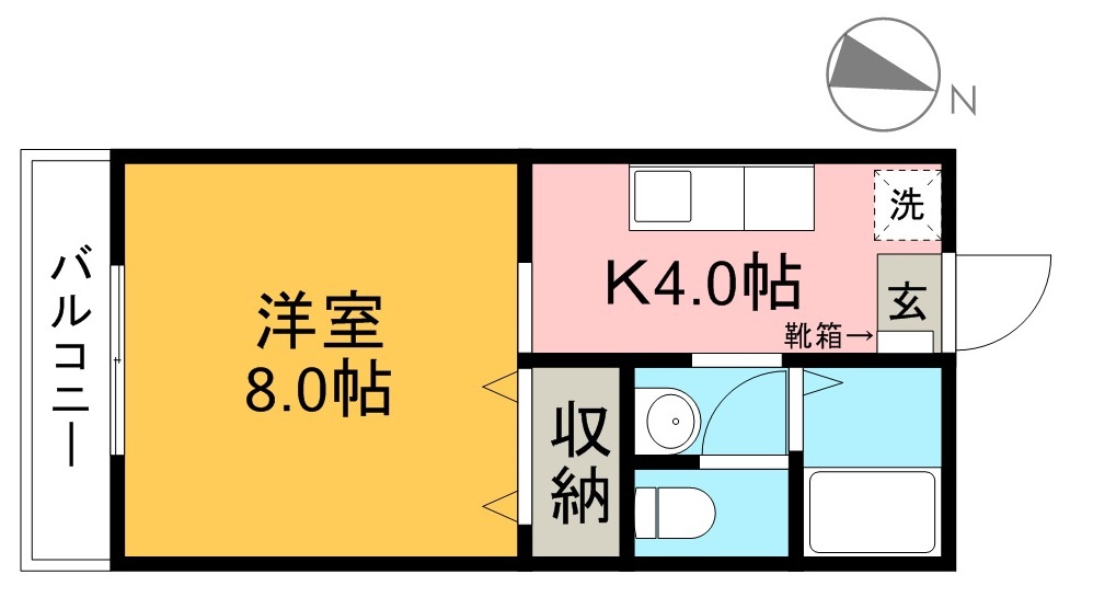 パークハイツ 10号室 間取り