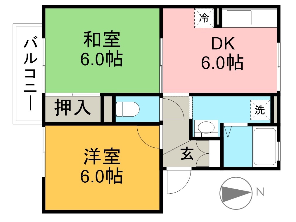 セジュール布師田 間取り図