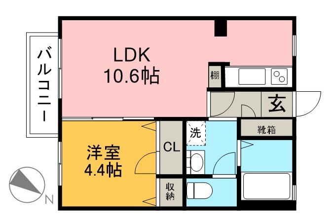 シャーメゾンＵＲＡＹＡＫＡ 202号室 間取り