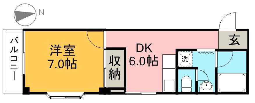 カナルシャトーＤ７ 306号室 間取り