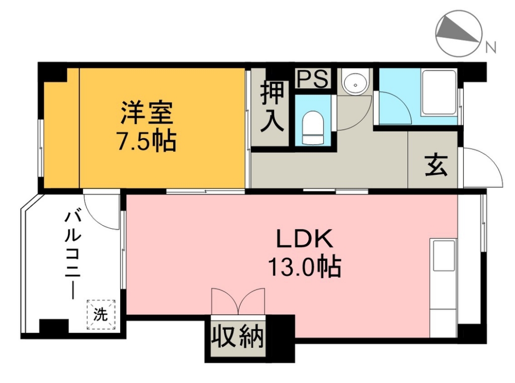 コーポ朝日Ⅷ 10C号室 間取り