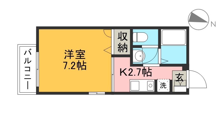 シャーメゾン和　Ｂ棟 105号室 間取り