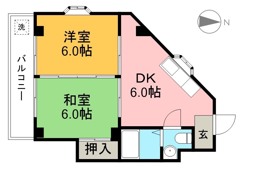 コルトハウス 202号室 間取り