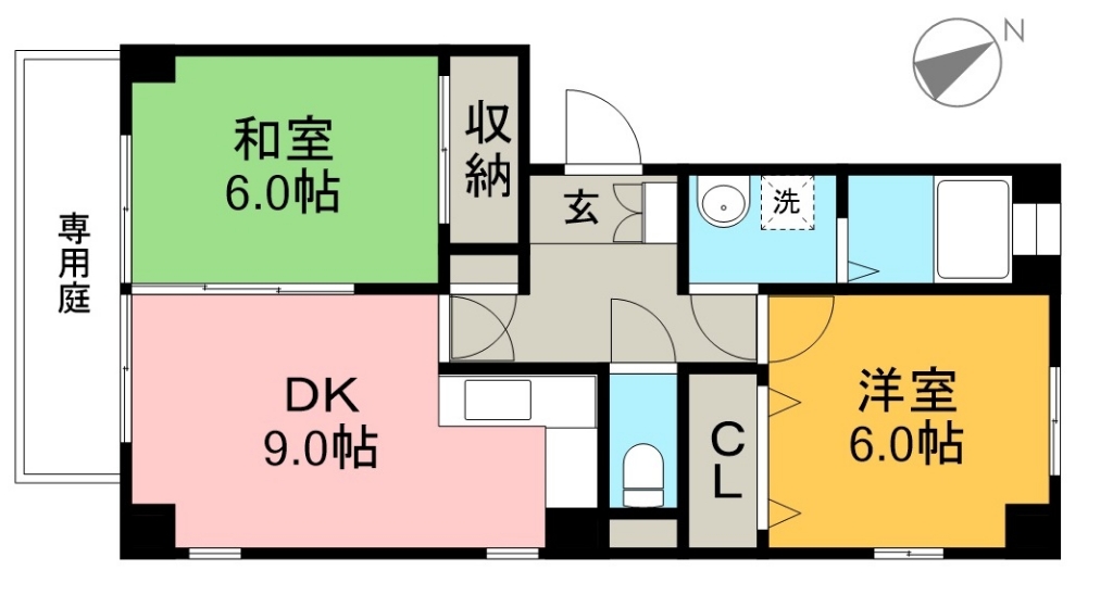 フォンテーヌ竹島 101号室 間取り