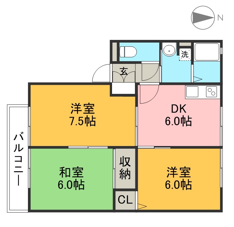 シオン神田Ⅱ 間取り図