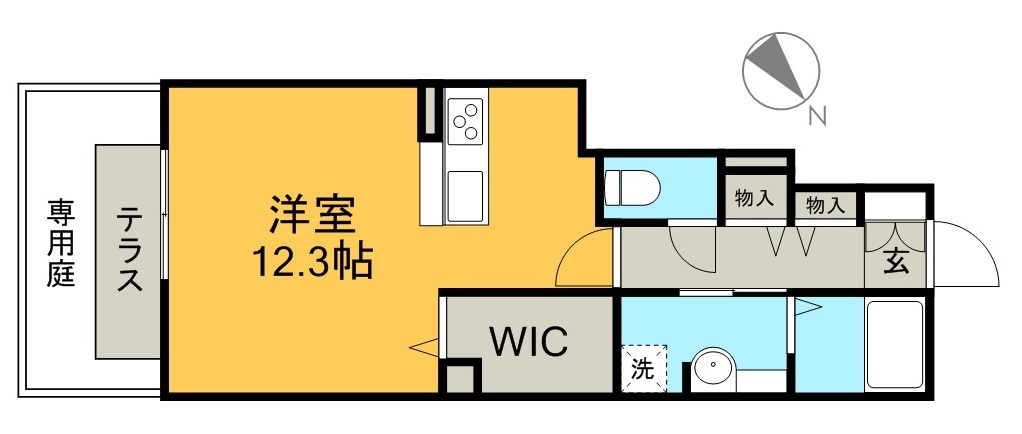 モンペリエ 102号室 間取り