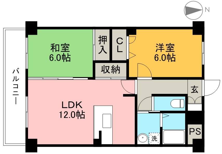 トゥジュール・ヴェール 304号室 間取り