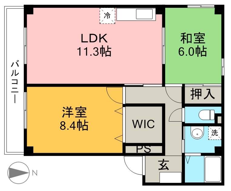 フィネス高須 301号室 間取り