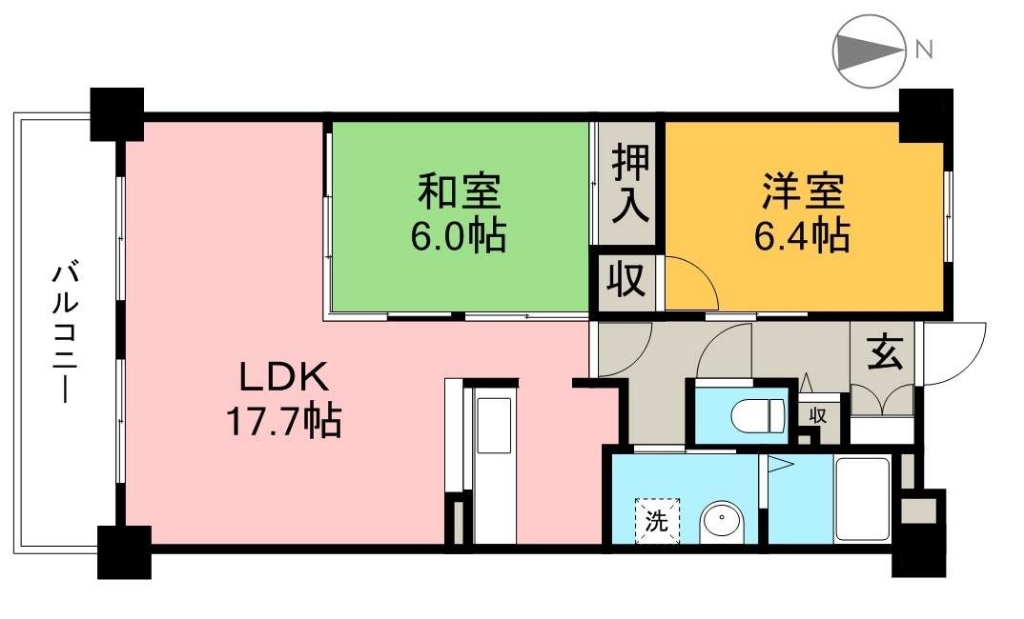 リヴィエール大高 506号室 間取り