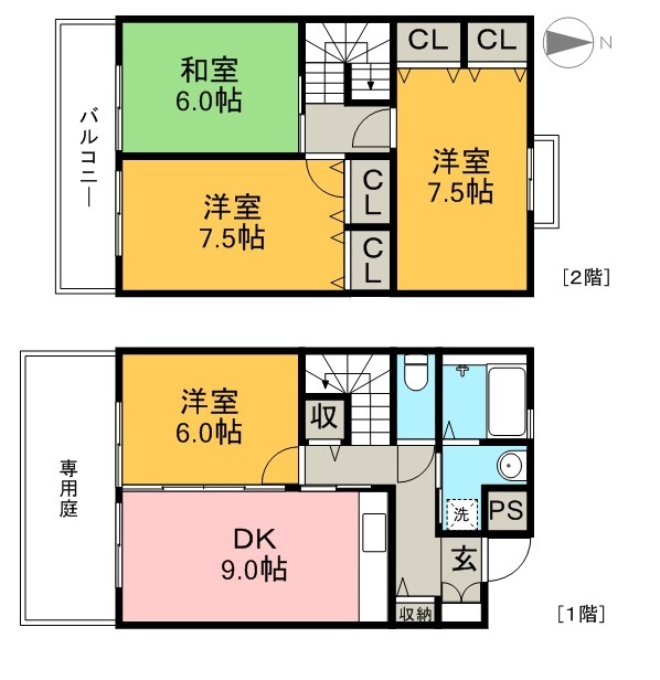 セゾン・メルヴェーユ秋棟Ｃ 間取り図