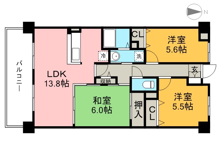 リヴィエール大高 707号室 間取り