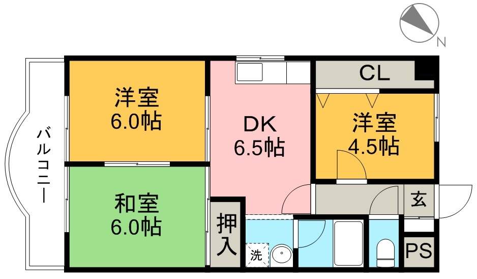 クレールシャンブル２１ 301号室 間取り