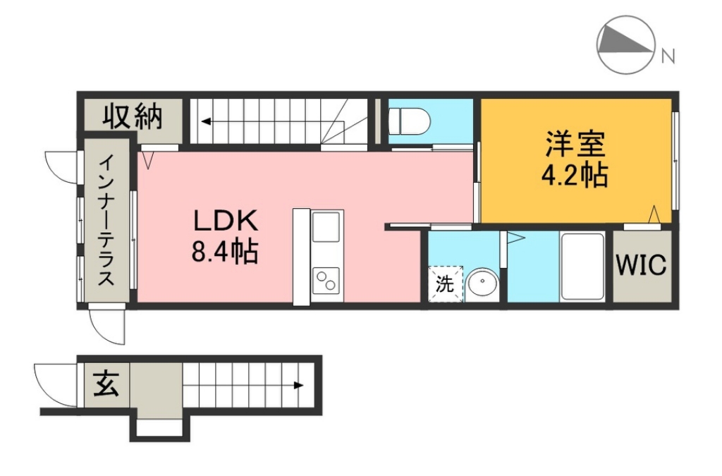 桜花 203号室 間取り