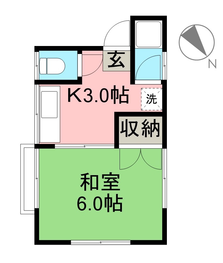 徳平コーポ 102号室 間取り