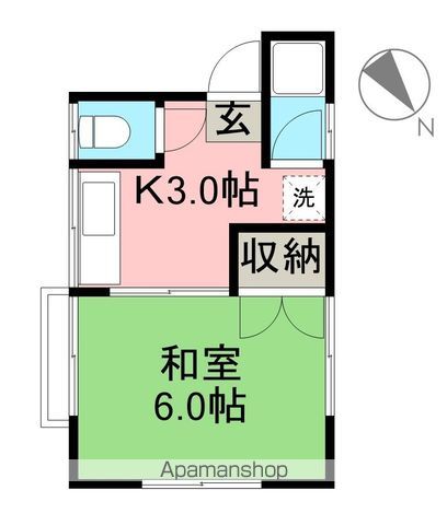 徳平コーポ 102号室 間取り