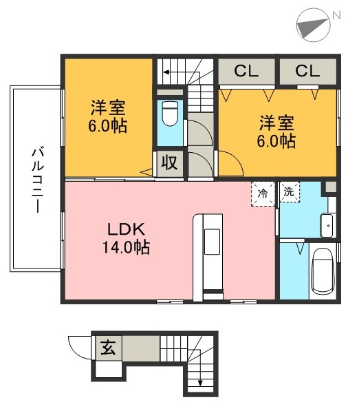 エトワール　Ⅱ棟 202号室 間取り