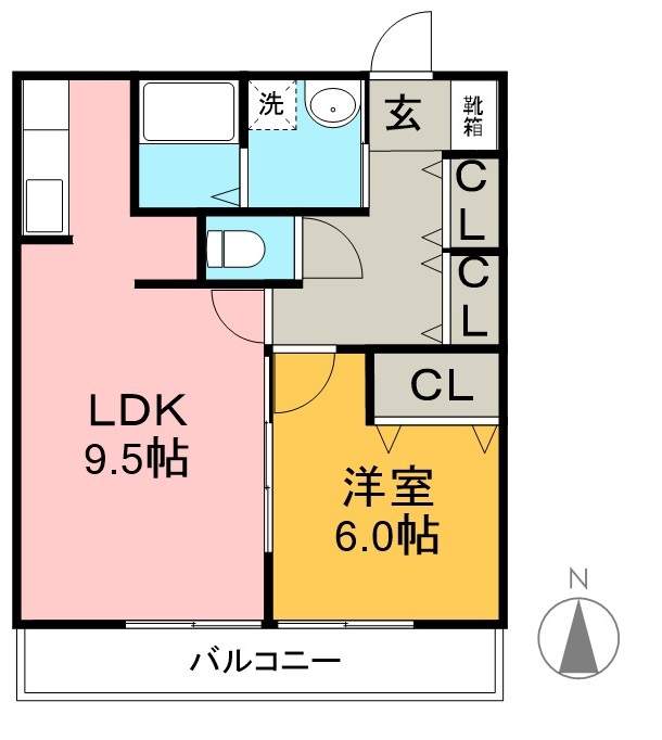 コーポＭＩＫＩ　Ⅰ南棟 303号室 間取り