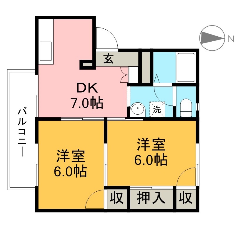 ラフォーレ・アパートＣ棟 202号室 間取り