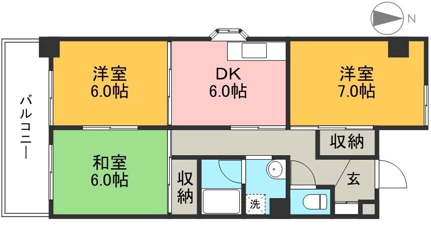 ハイツヨシカワ 506号室 間取り