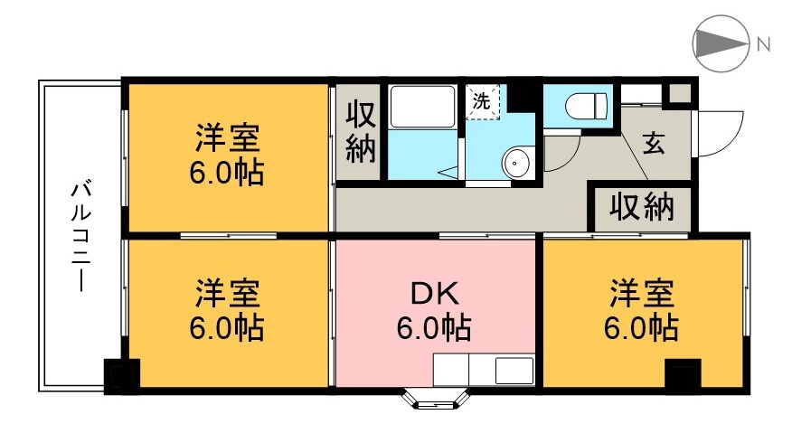 ハイツヨシカワ 401号室 間取り