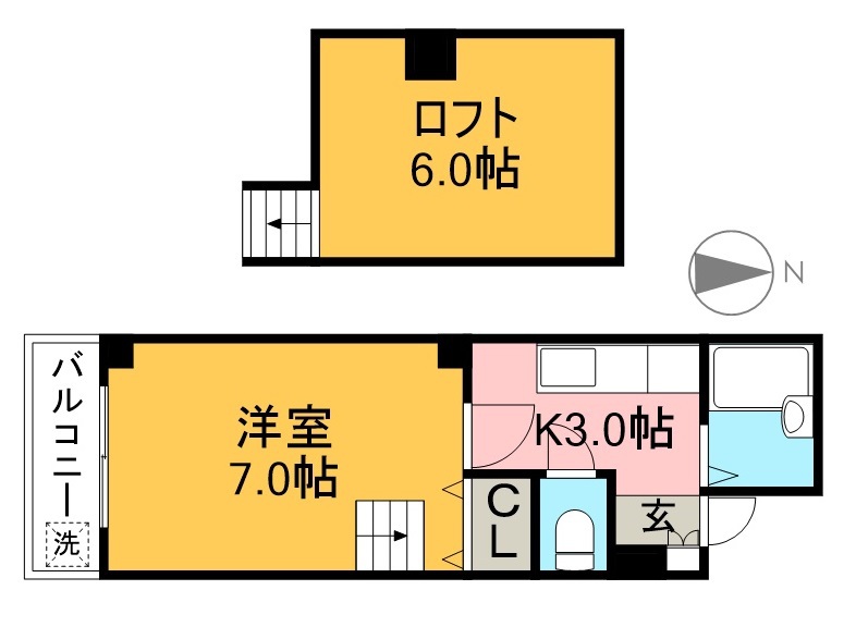 ラ・メール知寄Ⅱ 401号室 間取り