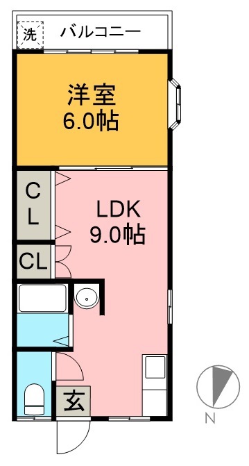 神田ハイツ 301号室 間取り