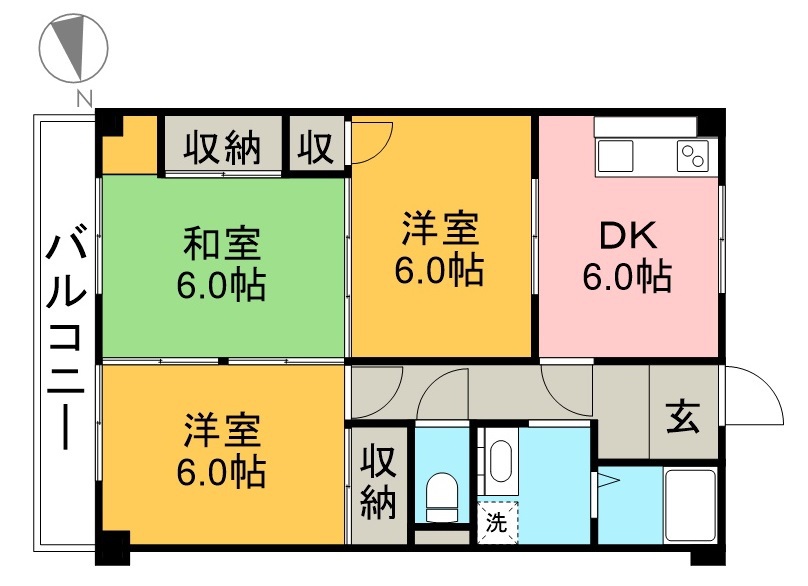 イーストハイツ 106号室 間取り