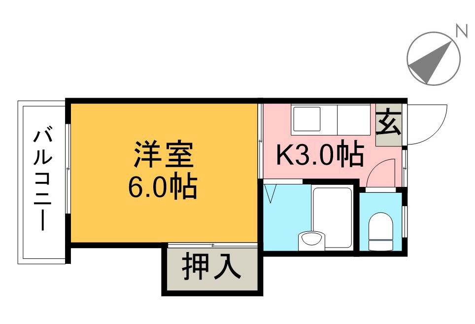 春野ハイツ 205号室 間取り