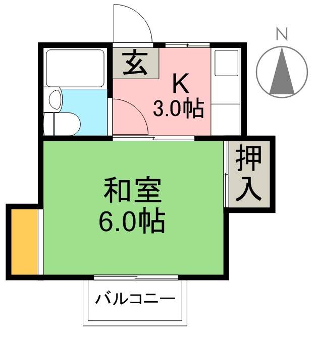 ハッピー旭３号館 202号室 間取り