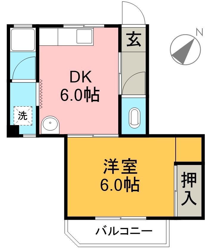 岡林ハイツ 間取り図