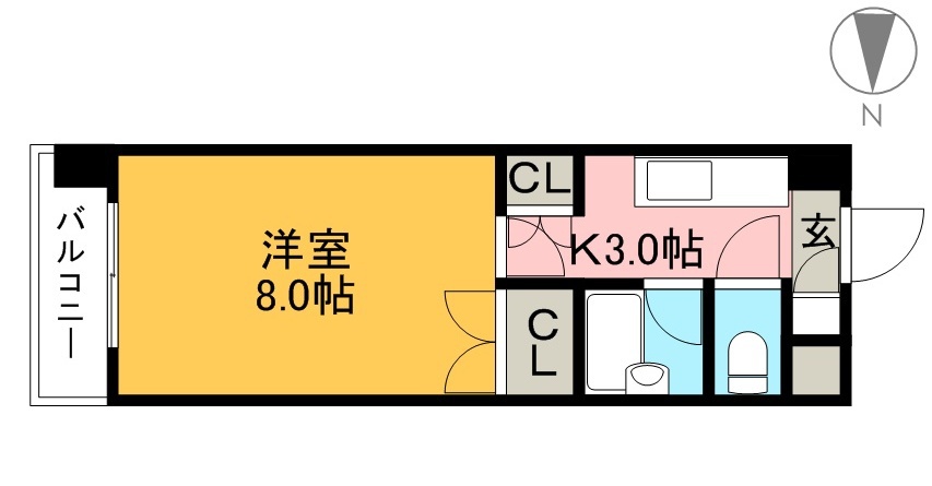 ジョイフル薊野 305号室 間取り