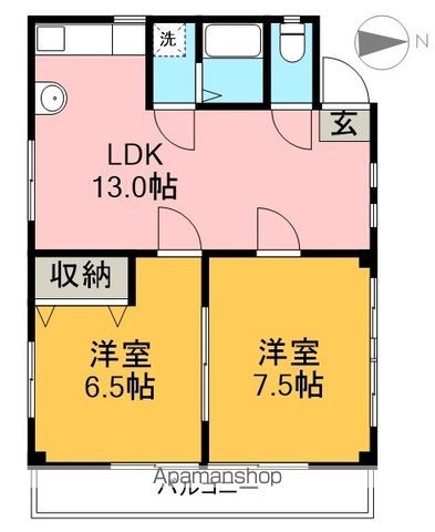 あけぼのハイツ 3F号室 間取り