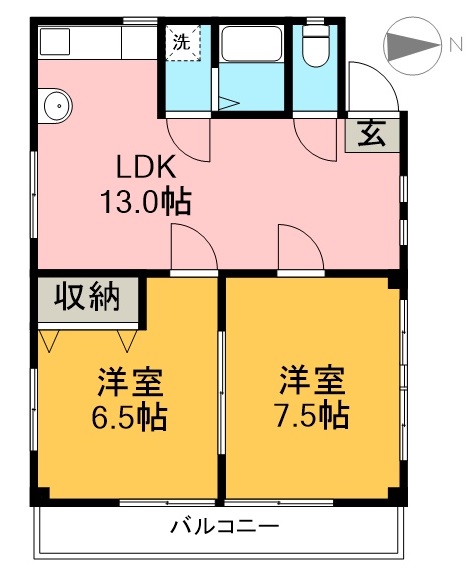 あけぼのハイツ 間取り図