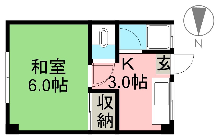 朝倉ニュータウンハイツ 305号室 間取り