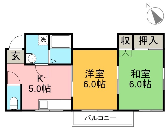 コーポいずみ 405号室 間取り