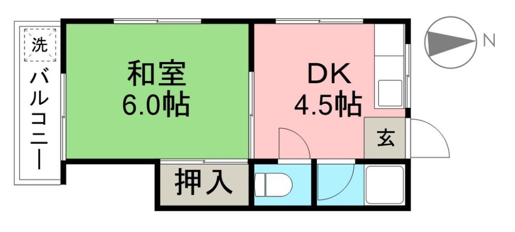 コーポゆり 302号室 間取り