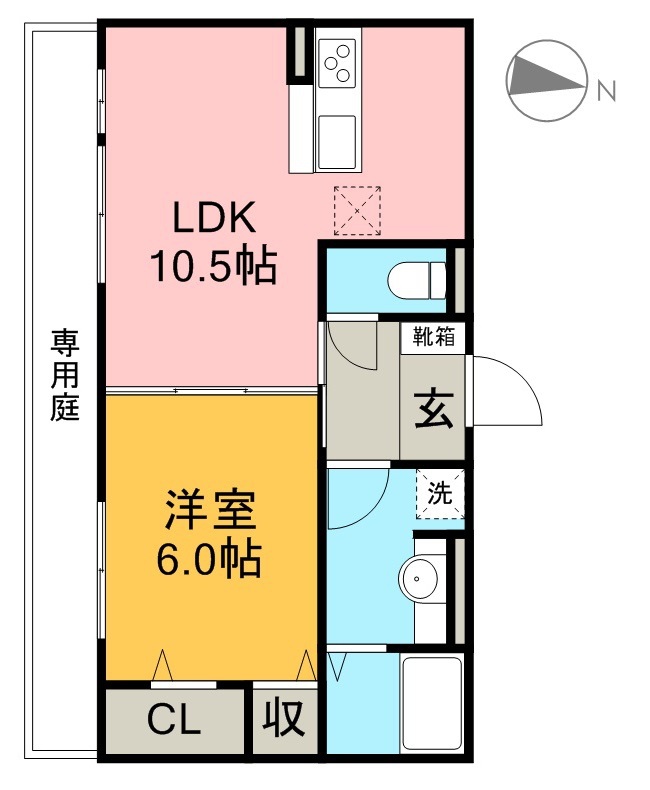 グランドール天神Ⅱ 間取り図